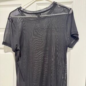 New Sheer Black  short sleeved T-Shirt from Torrid